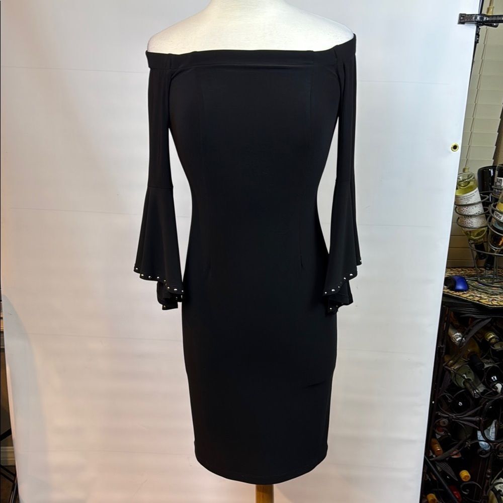 Joseph Ribkoff Black Off the Shoulder Dress, Size 4